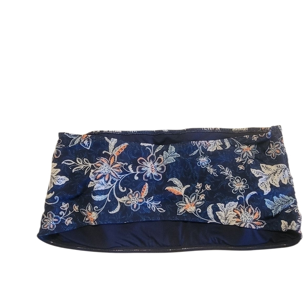 Old Navy Plus Size Floral Blue Tube Swim Top